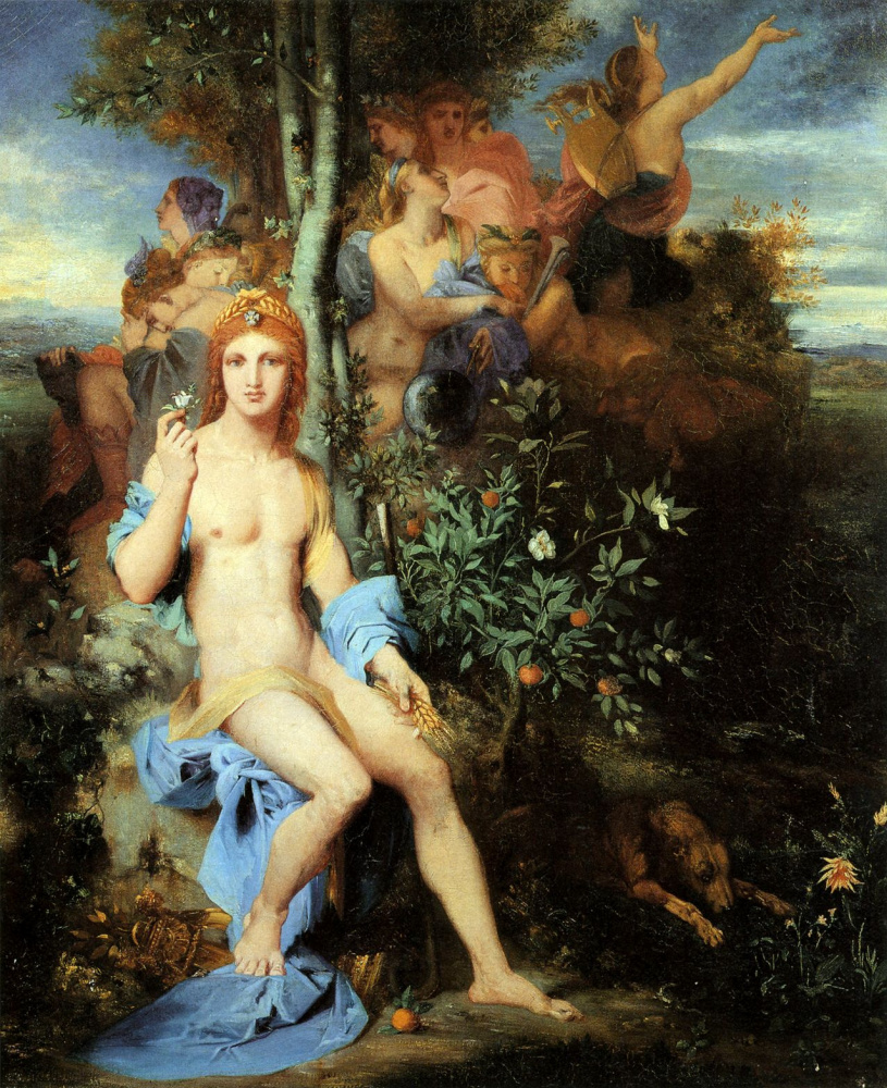 Gustave Moreau. Apollo and the nine muses