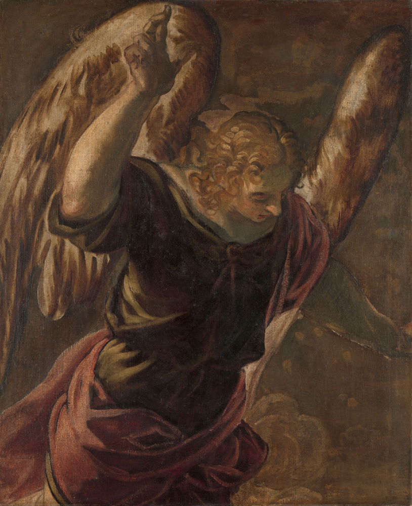 Jacopo (Robusti) Tintoretto. Angel of the Annunciation. Décor panel of San Benedetto in Venice