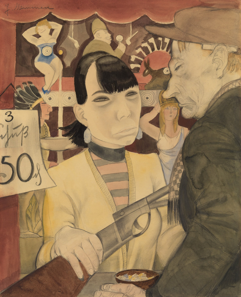 Jeanne Mammen. At the Shooting Gallery