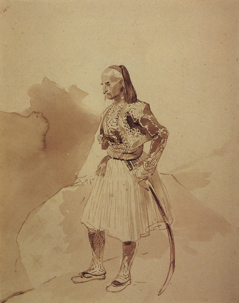 Karl Pavlovich Bryullov. Portrait of a Greek insurgent of Theodore Kolokotroni