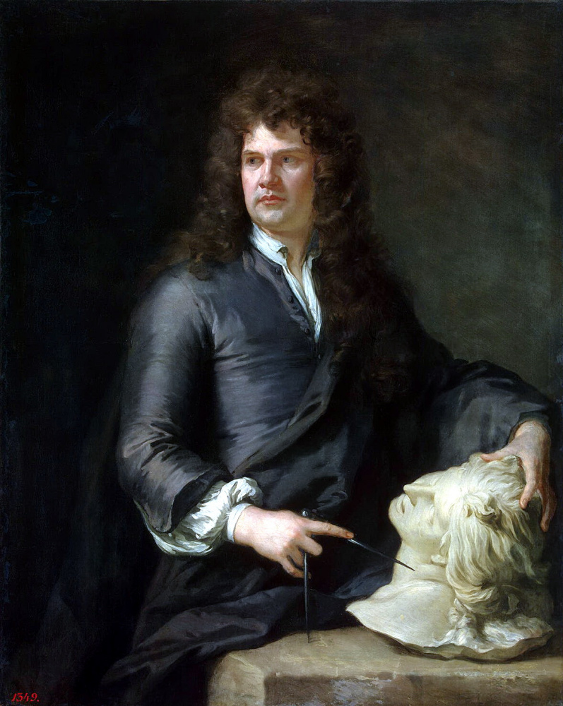 Godfrey Neller. Portrait Of Grinling Gibbons
