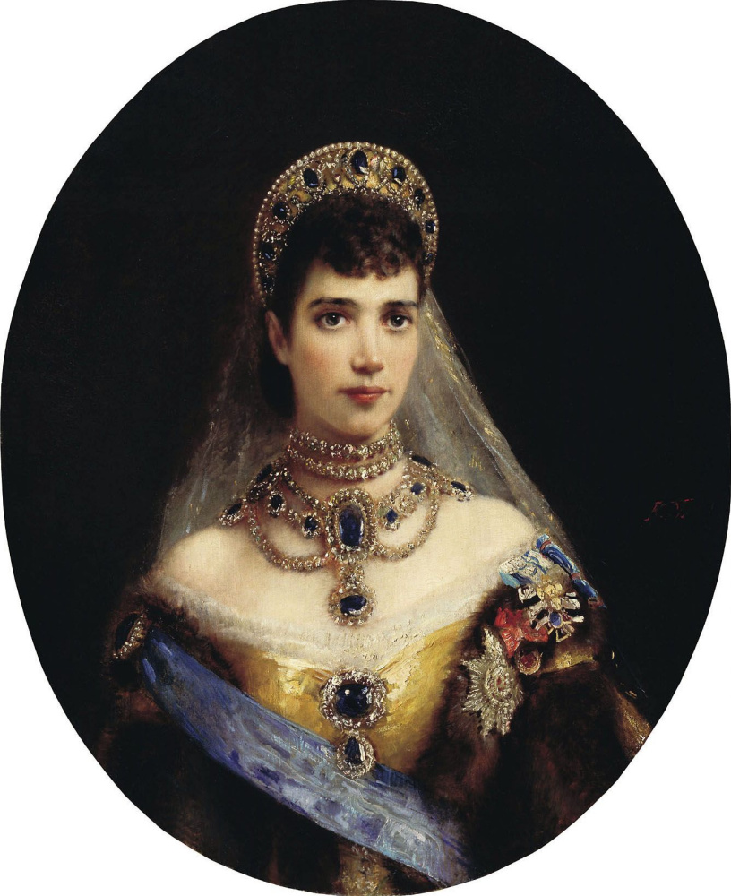 Konstantin Makovsky. Retrato de la emperatriz Maria Feodorovna - la esposa del emperador Alejandro III