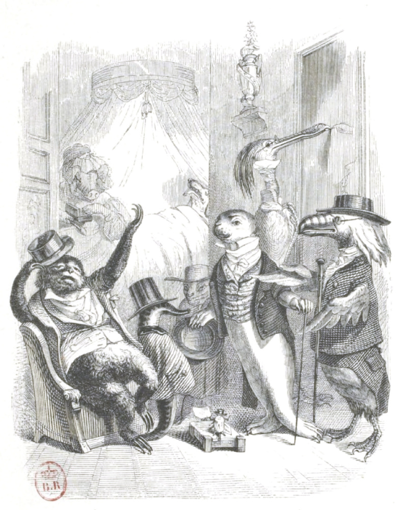 Jean Ignace Isidore Gérard Grandville. About the patient ... "Scenes of public and private life of animals"