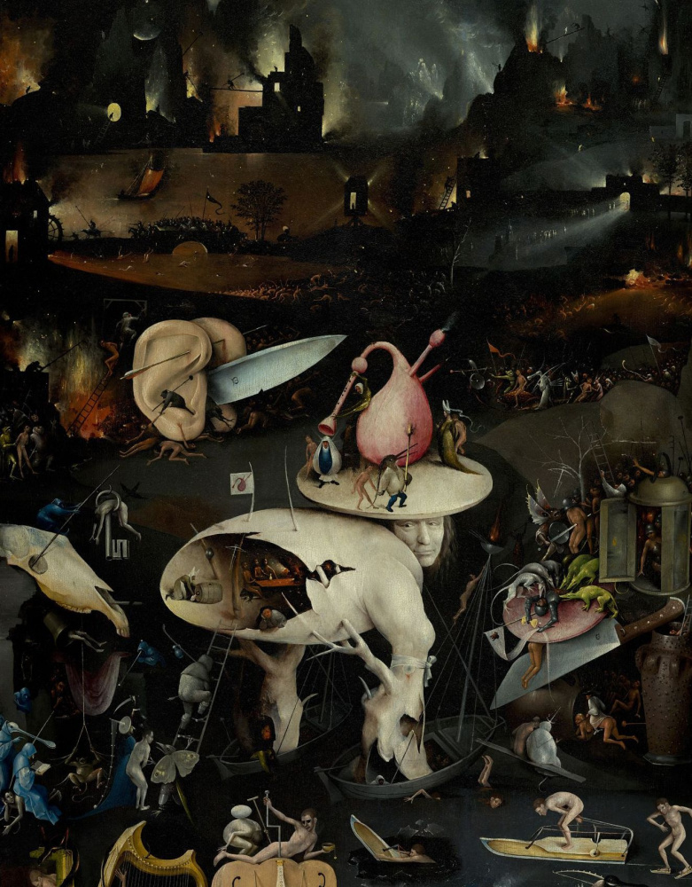 Hieronymus Bosch. The garden of earthly delights. Music Hell. Right wing. Fragment