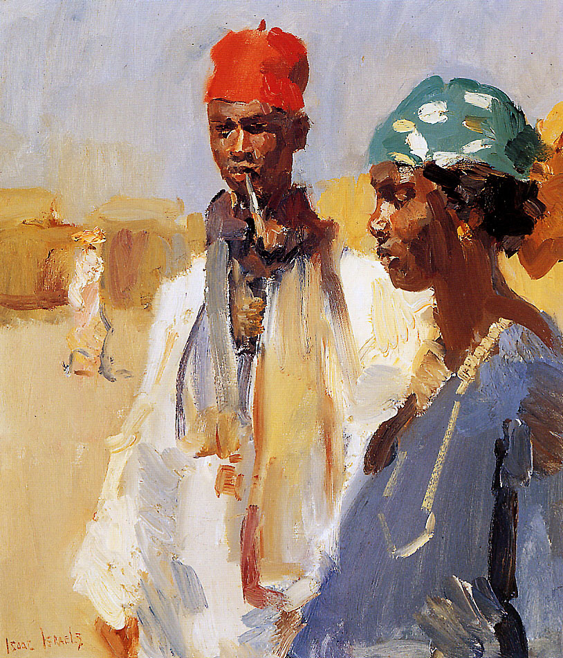 Исаак Исраэлс. Двойной портрет голов африканцев