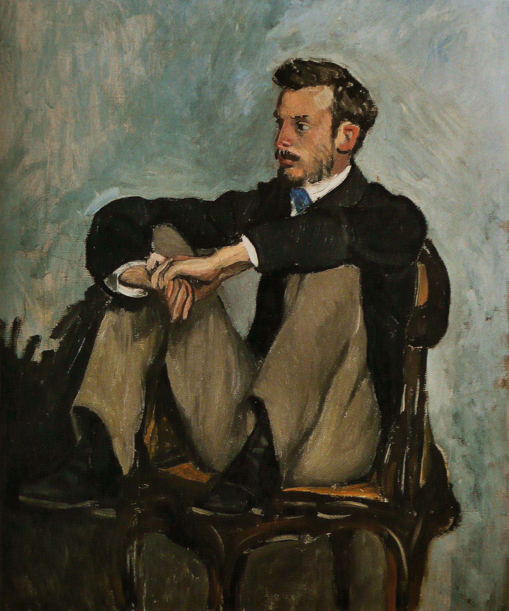 Portrait Of Auguste Renoir, 1867, 51×62 cm by Frédéric Bazille