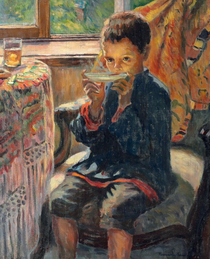 Nikolay Petrovich Bogdanov-Belsky. Boy drinking tea