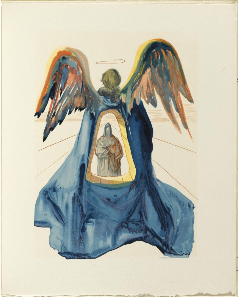 Salvador Dali. Paradise. Angel. Illustrations for the Divine Comedy