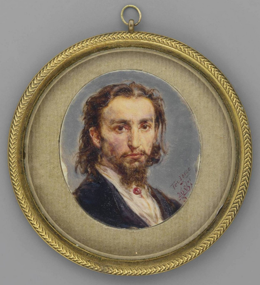 Jan Matejko. Self-portrait (miniature)
