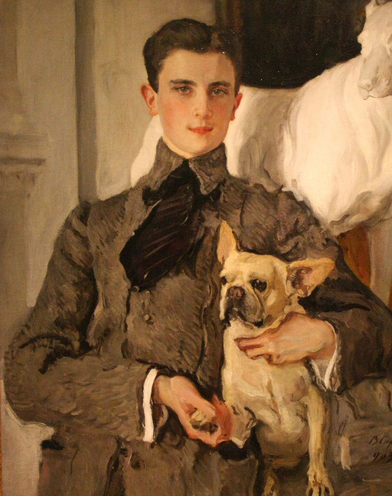 Valentin Aleksandrovich Serov. Portrait of count Felix Felixovich Sumarokov-Elston with his dog