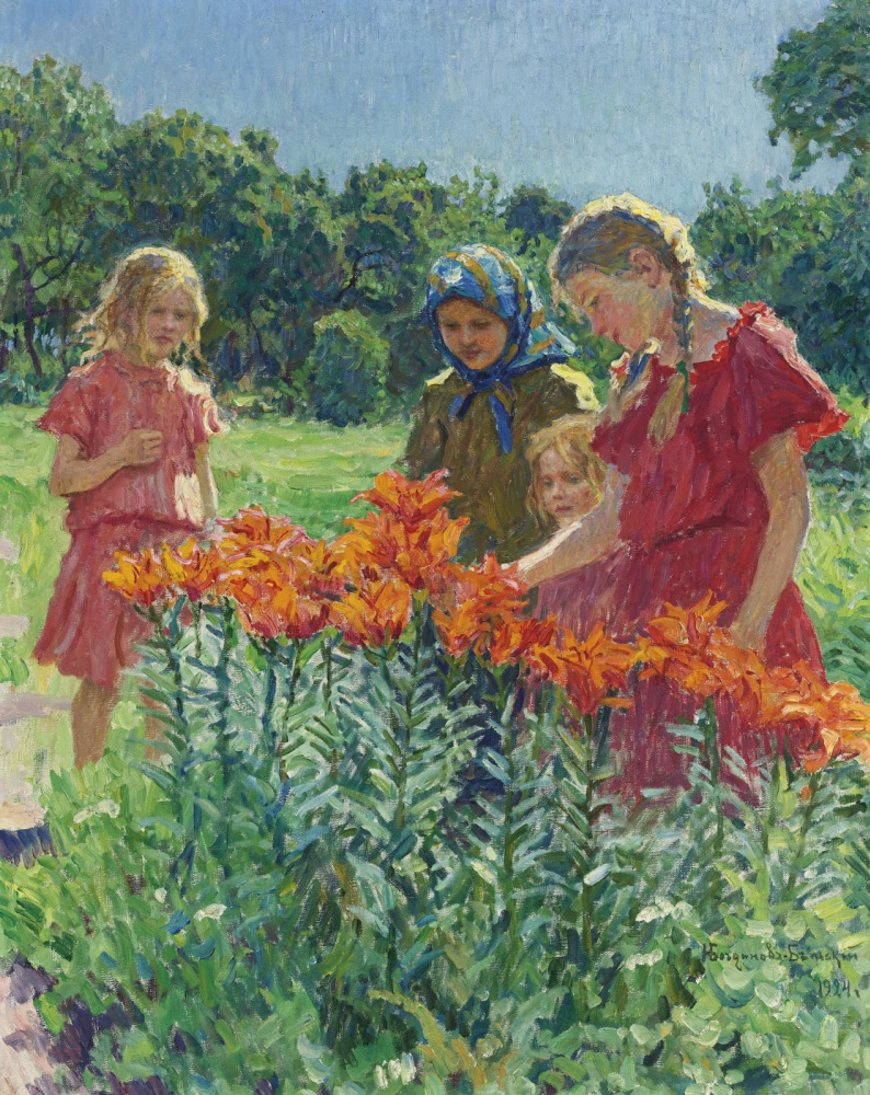 Nikolay Petrovich Bogdanov-Belsky. 收集的花