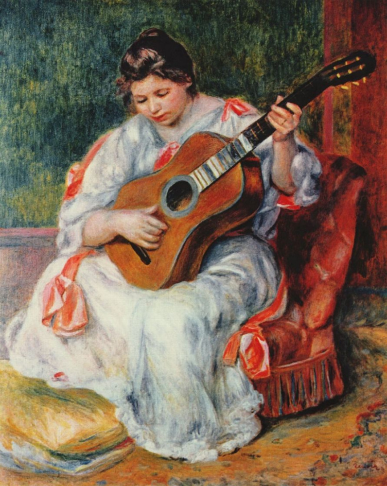 Pierre-Auguste Renoir. The woman playing the guitar