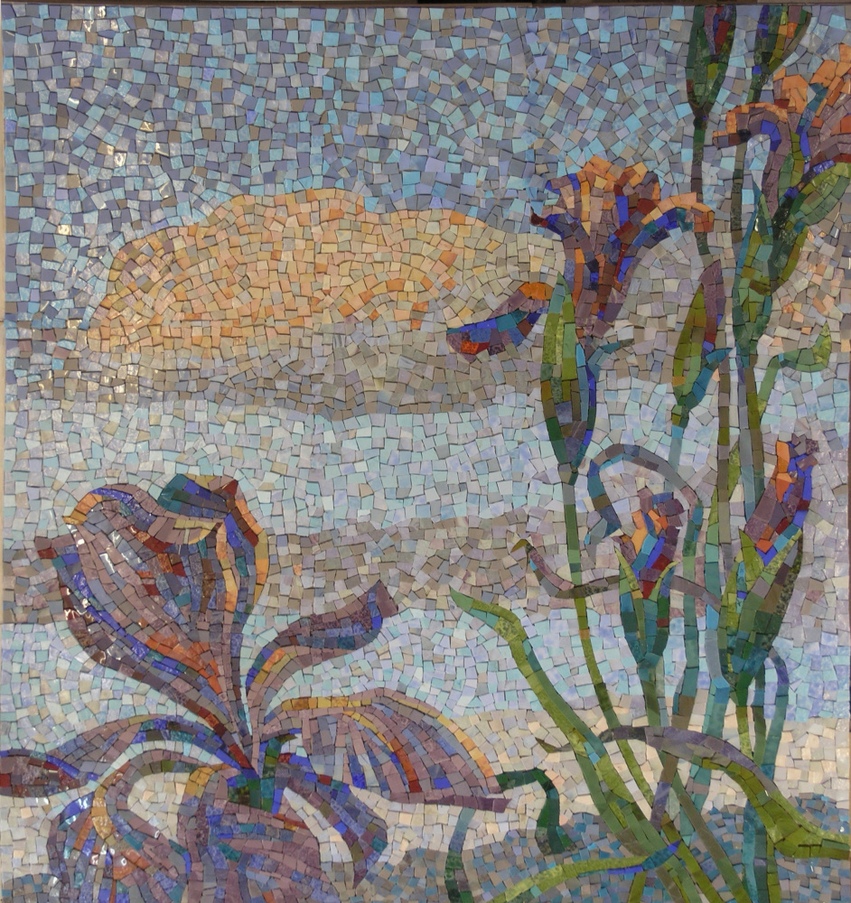 Alexander Sergeevich Krivonos. Irises. Facade. Fragment.