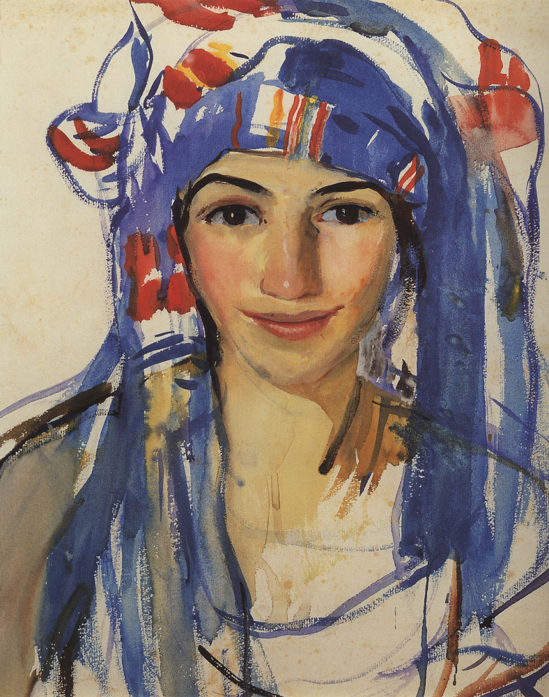 Zinaida Serebryakova. Self-portrait in a scarf