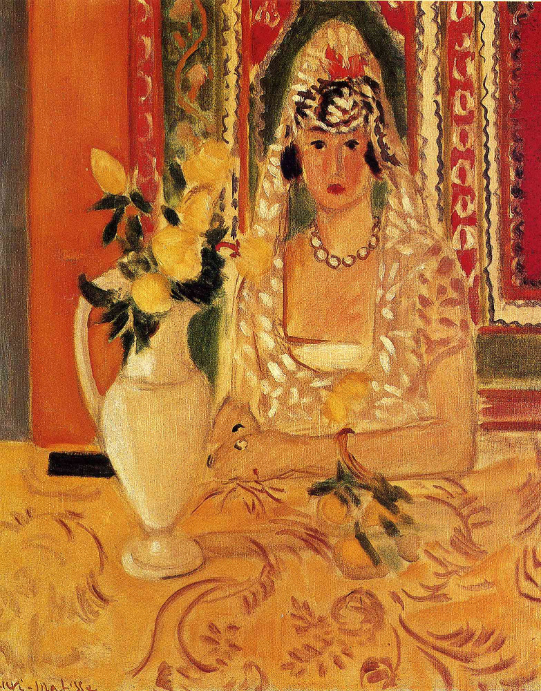 Henri Matisse. Woman at the table with a vase