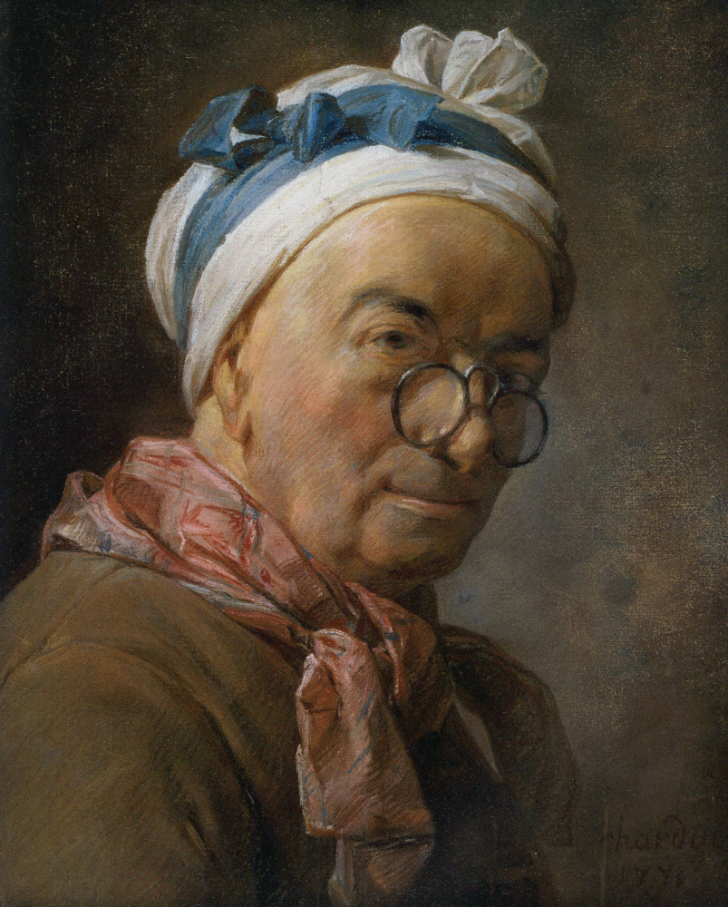 Jean Baptiste Simeon Chardin. Self-portrait with glasses