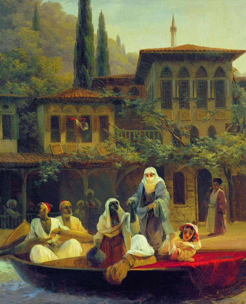 Ivan Aivazovsky. Oriental scene (In a boat)