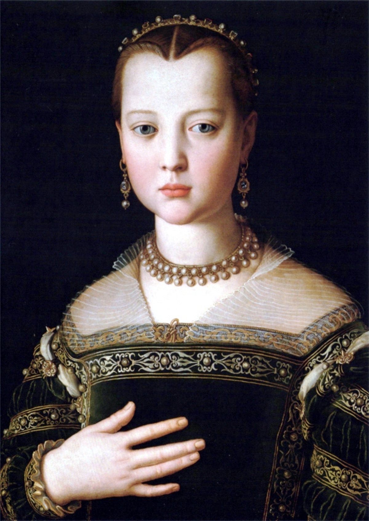 女性肖像画 D. Marizano 限定版 78/125 Portrait of Marie de Medici, 1551 by Agnolo Bronzino: History
