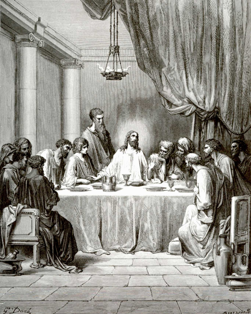 Paul Gustave Dore. Bible Illustration: The Last Supper
