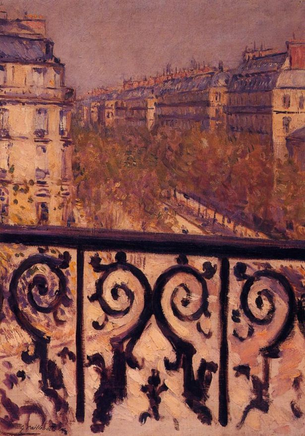 Gustave Caillebotte. A balcony in Paris