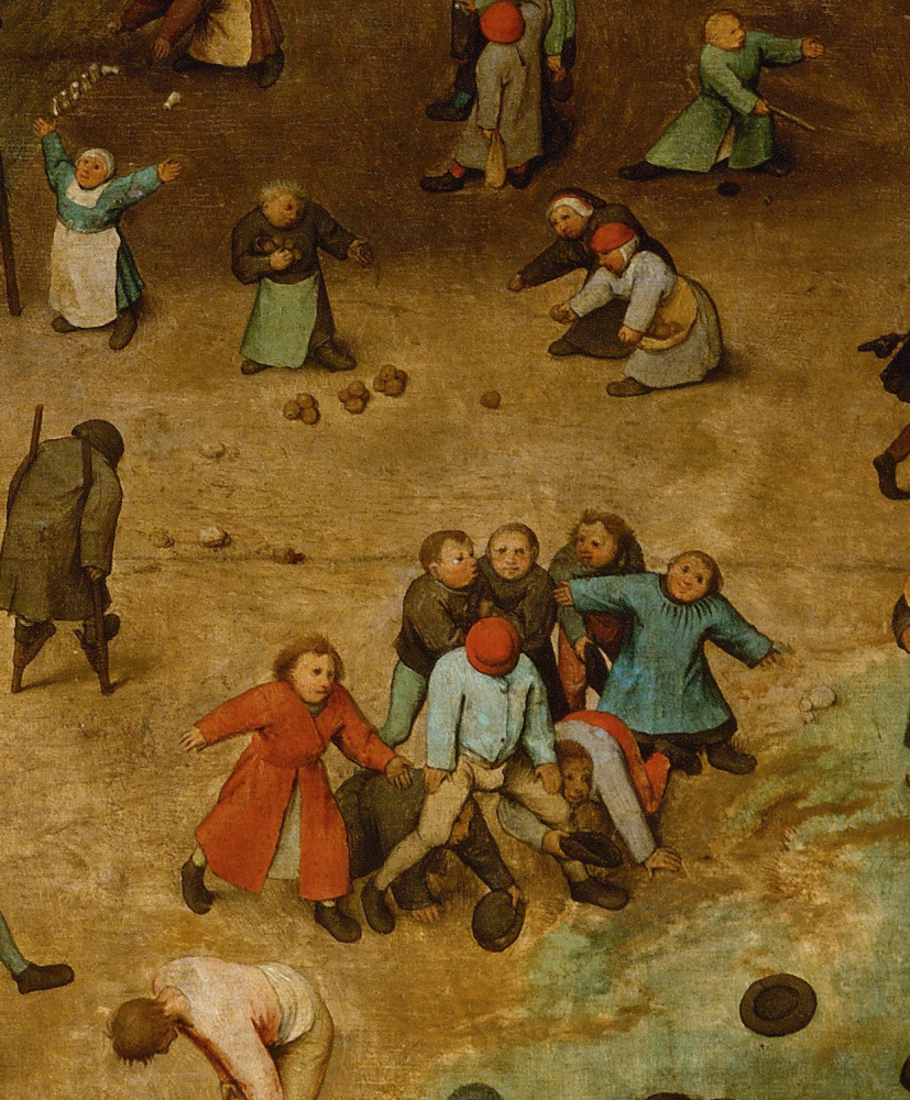 Pieter Bruegel The Elder. Children's games. Fragment 6