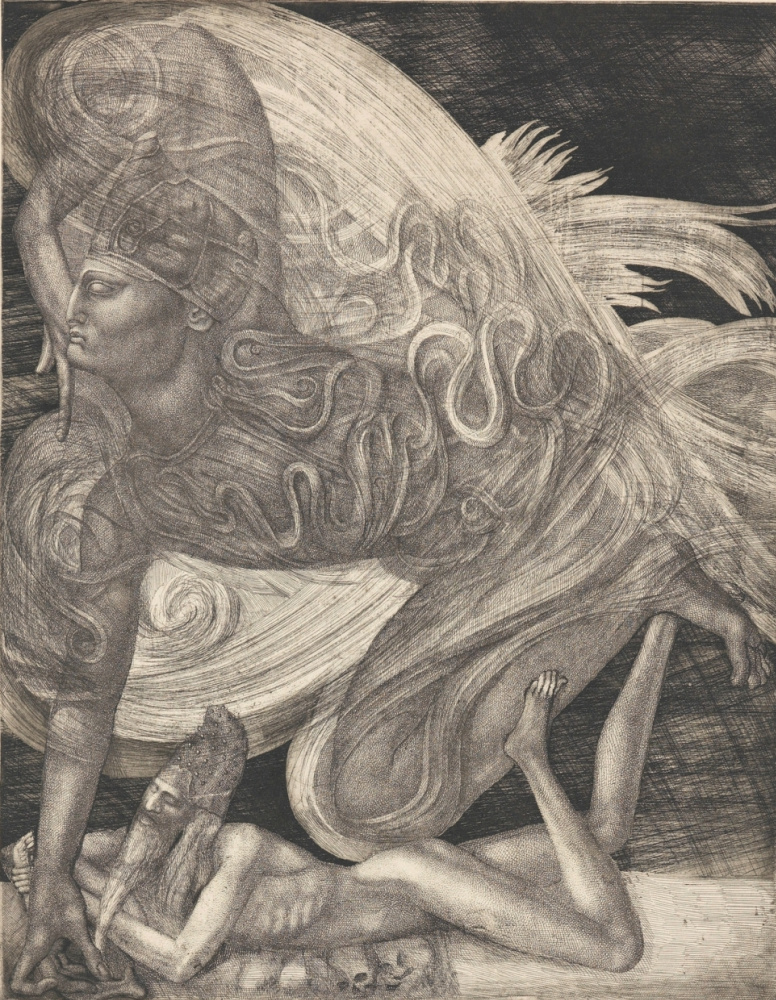 Ernst Fuchs. Samson and the angel