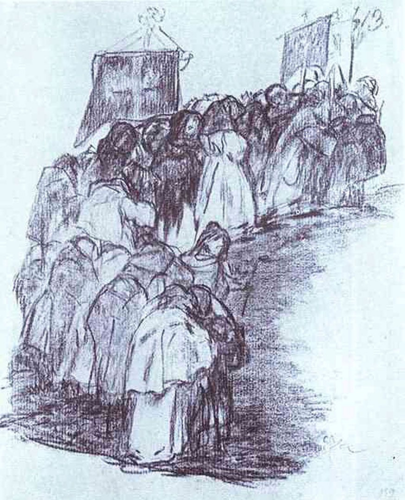Francisco Goya. The procession of monks