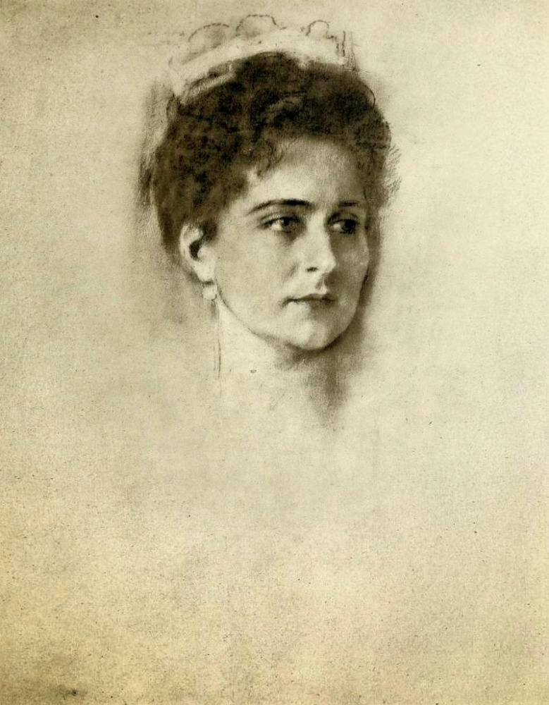Friedrich August von Kaulbach. The Empress Alexandra Feodorovna. Study for the painting