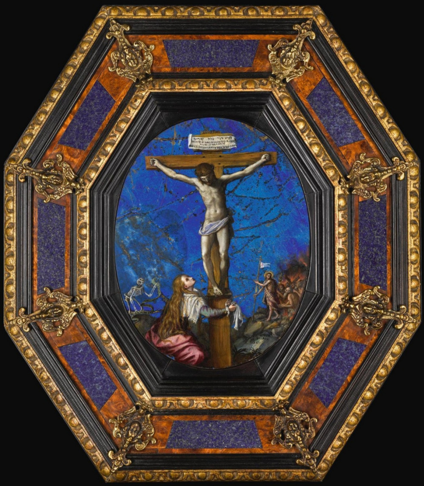 Alessandro Allori. Crucifixion with St. Mary Magdalene. Private collection