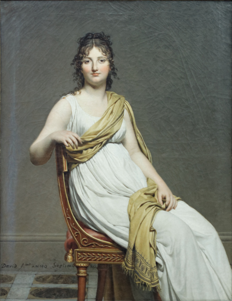 Jacques-Louis David. Madame Raymond de Verninac, Henriette Delacroix, sister of the artist Eugene Delacroix