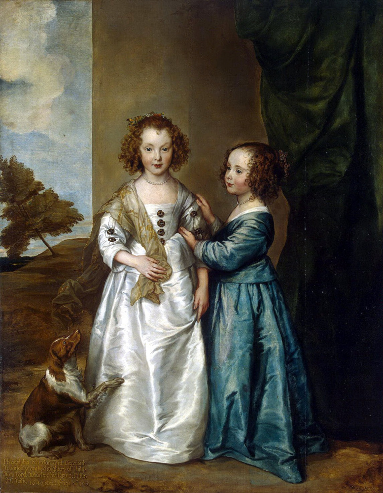 Anthony van Dyck. Portrait of Elizabeth and Philadelphia Wharton