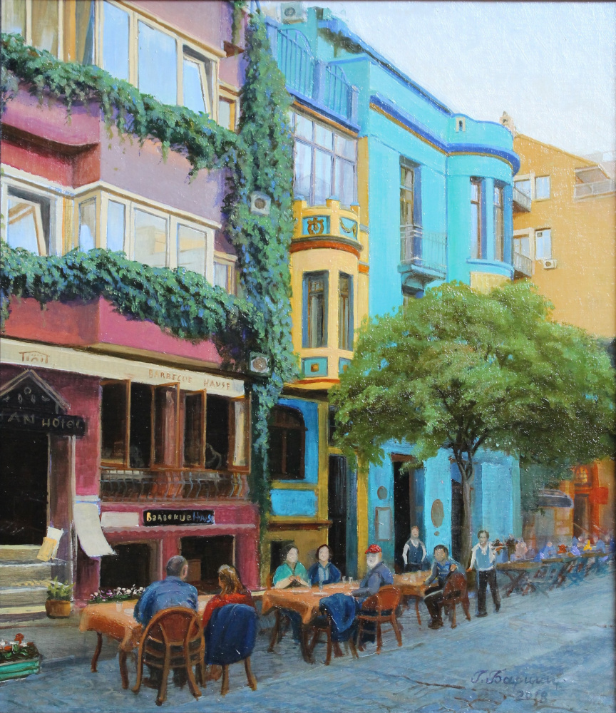 Gennady Shotovich Bartsits. Street cafe in Istanbul