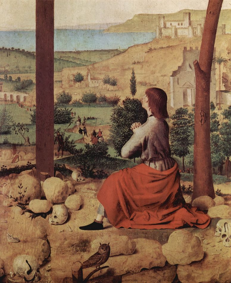 Антонелло да Мессина. Распятие с Марией и Иоанном, деталь: Иоанн Евангелист