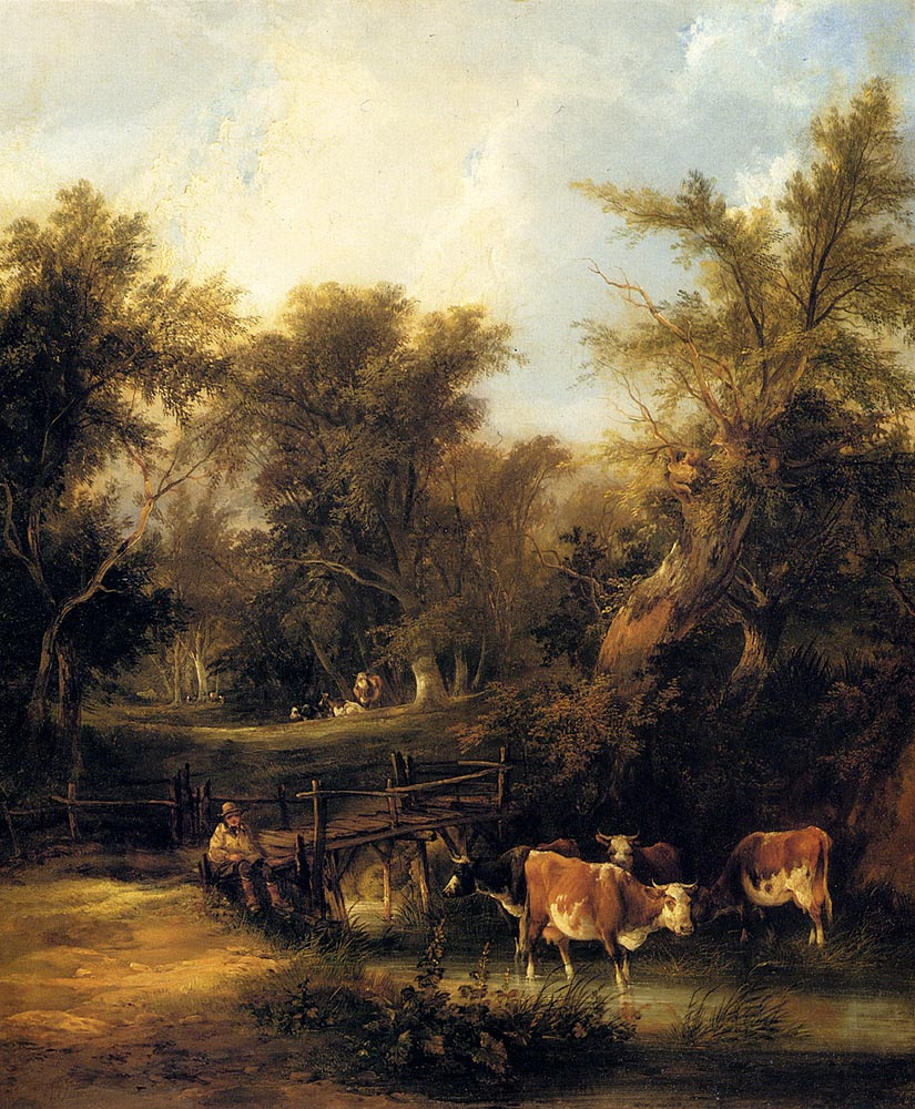 William Shayer. Cows