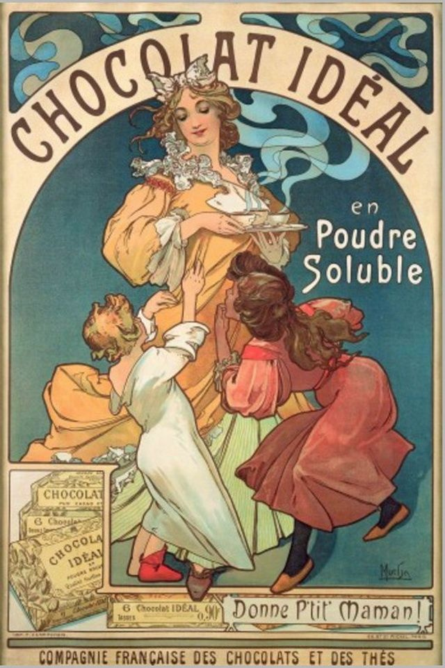 Alfons Mucha. Chocolat "Idéal"