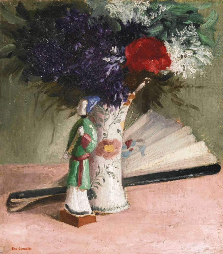 Eva Gonzalez. Bouquet of violets