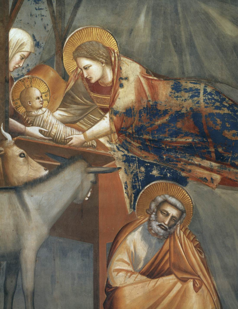 Giotto di Bondone. The Birth of Christ. Scenes from the life of Christ. Fragment