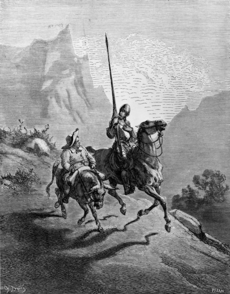 Paul Gustave Dore. Illustration to M.Servantes' novel Don Quixote of La Mancha
