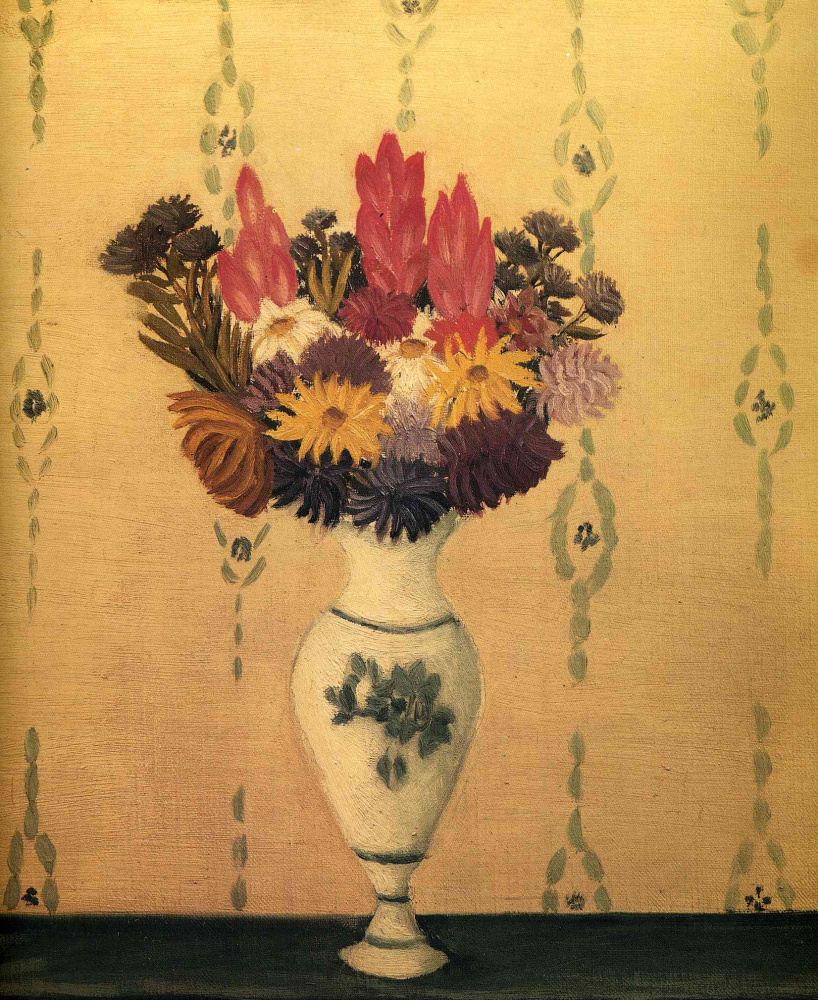 Henri Rousseau. Bouquet in a white vase