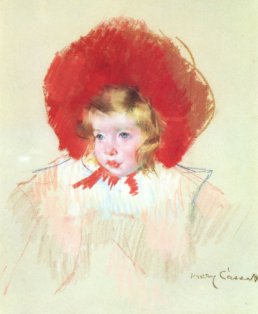 Mary Cassatte. Child in a red hat