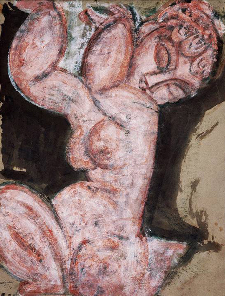 Amedeo Modigliani. Caryatid: pink