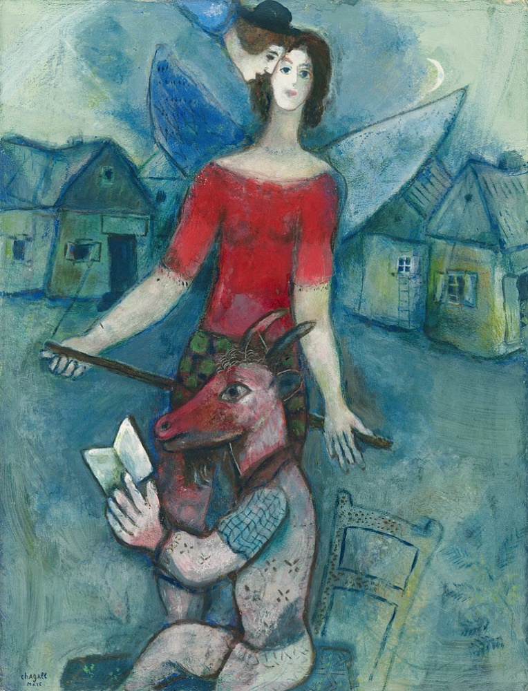 Marc Chagall. The angel and the reader