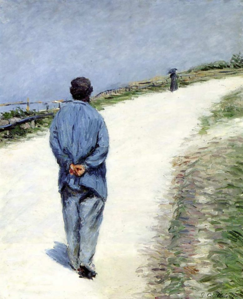 Gustave Caillebotte. Dad Malar on the road of Saint-Clair in Etretat