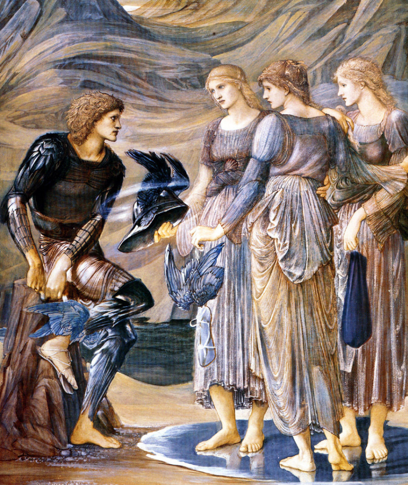 Edward Coley Burne-Jones. Perseus and the sea nymphs