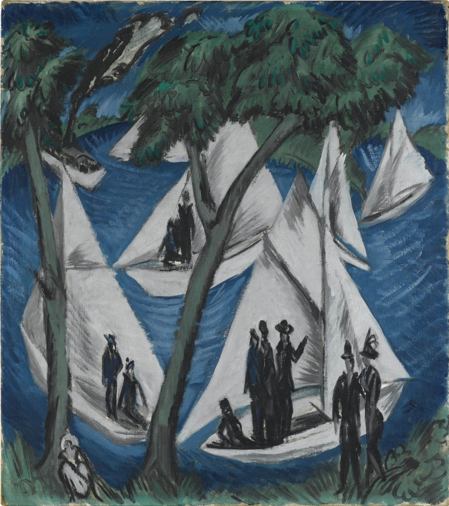 Ernst Ludwig Kirchner. Sailboats near Grunau