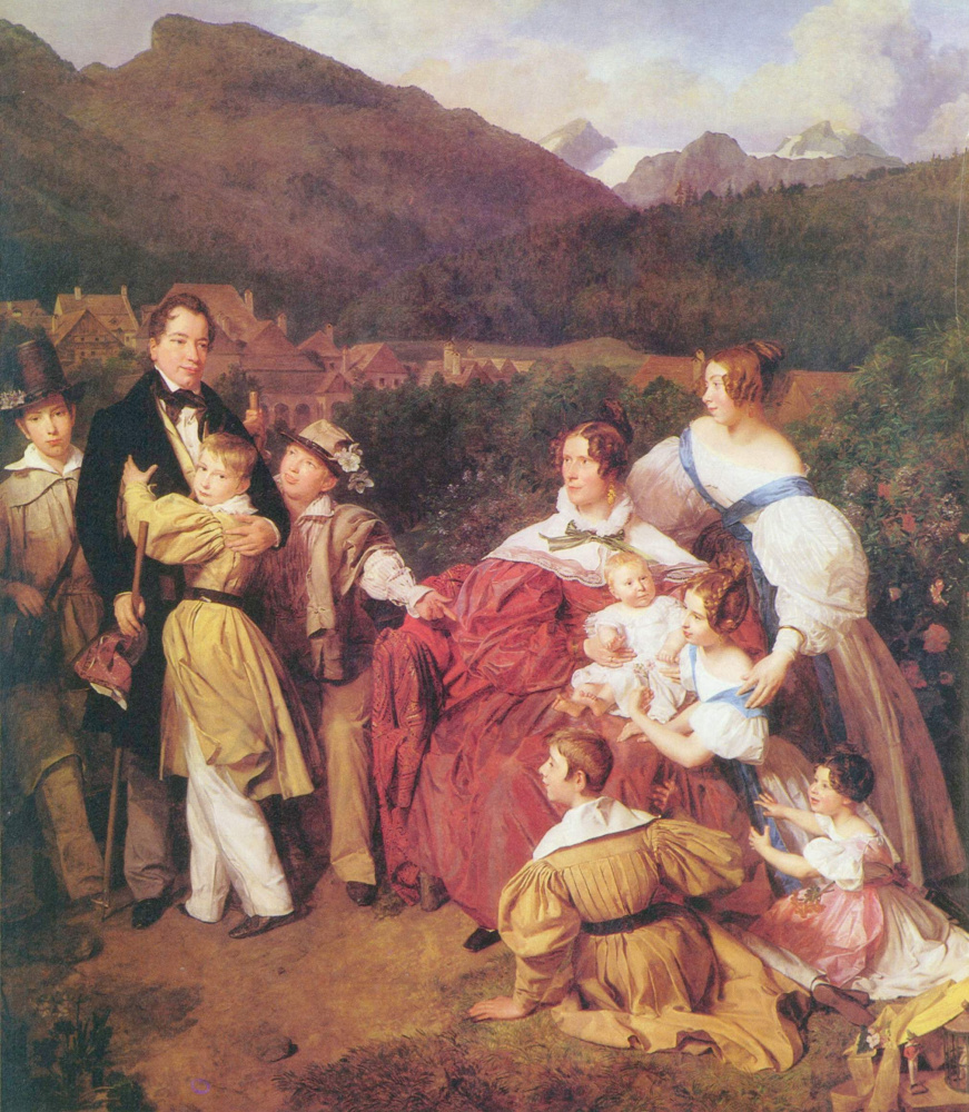 Ferdinand Georg Waldmüller. The family of the notary Dr. Josef August Eliza
