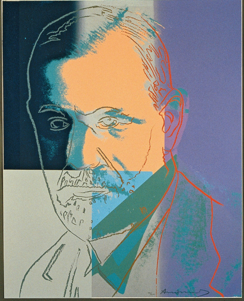 Andy Warhol. Porträt von Sigmund Freud aus der Serie „Zehn berühmte Juden des 20. Jahrhunderts“