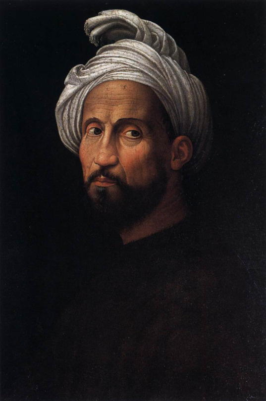 Giuliano Bougirdini. Portrait of Michelangelo wearing a turban