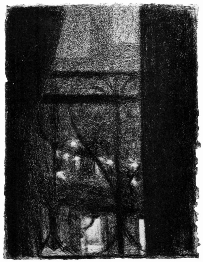 Georges Seurat. The view through the railing of the balcony