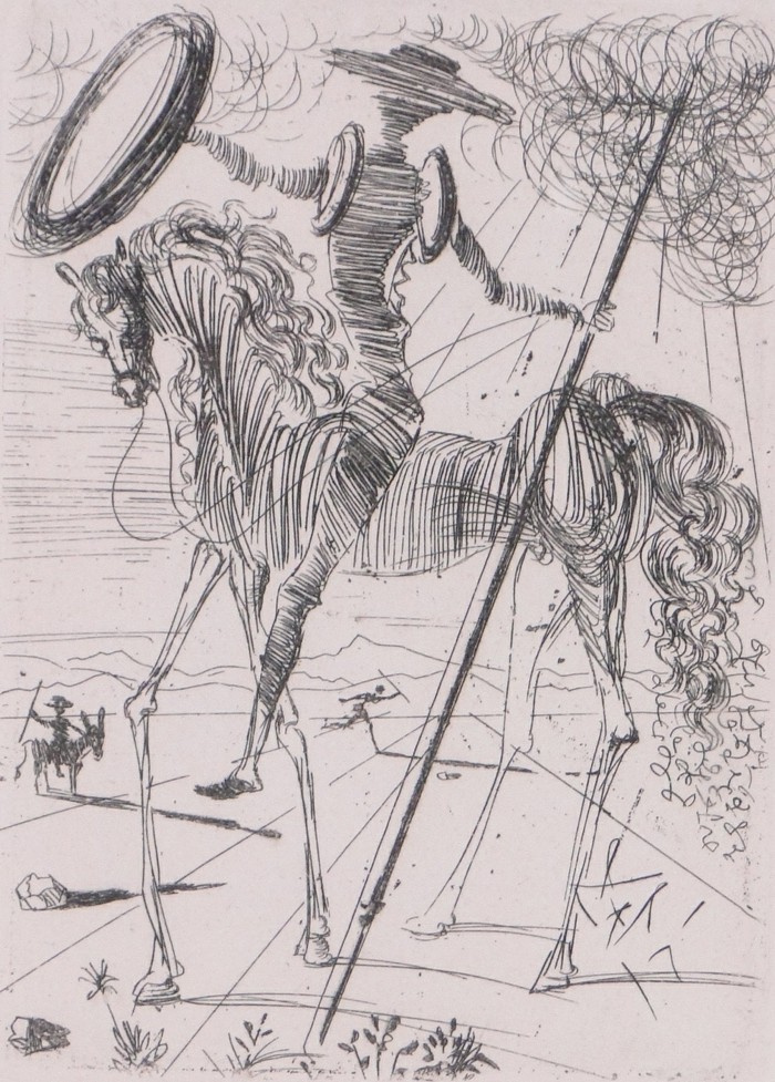 Salvador Dali. Illustration for the novel "don Quixote"